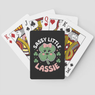 Sassy Little Lassie Funny St Patrick's Day Playing Cards