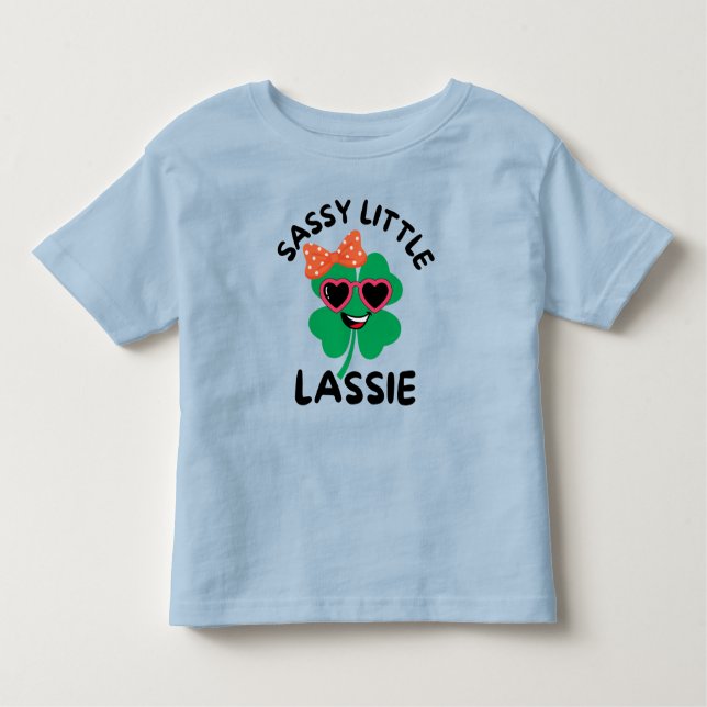 Sassy Little Lassie: St. Patrick's Day Kids Babies Toddler T-Shirt (Front)