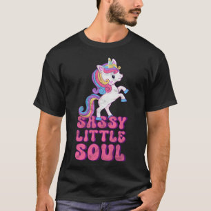 Sassy Little Soul Cute Sarcastic Unicorn Kids T-Shirt
