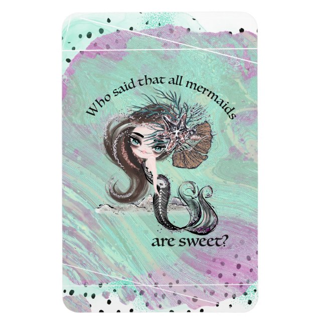 Sassy Mermaid Magnet (Vertical)