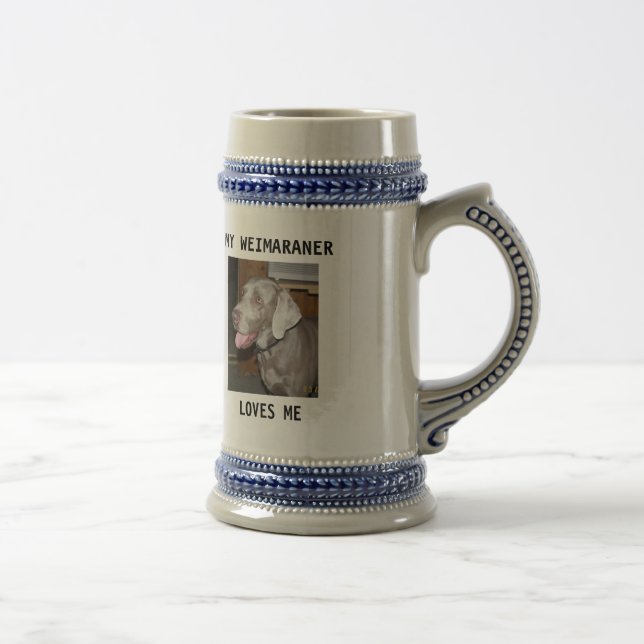 sassy, MY WEIMARANER, LOVES ME Beer Stein (Right)