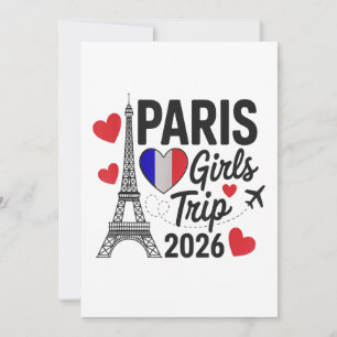Sassy Paris Girls Trip 2026 Vacation Kids Reunion Invitation