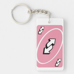 Sassy Pink UNO Reverse Card Keychain – Meme Lover 