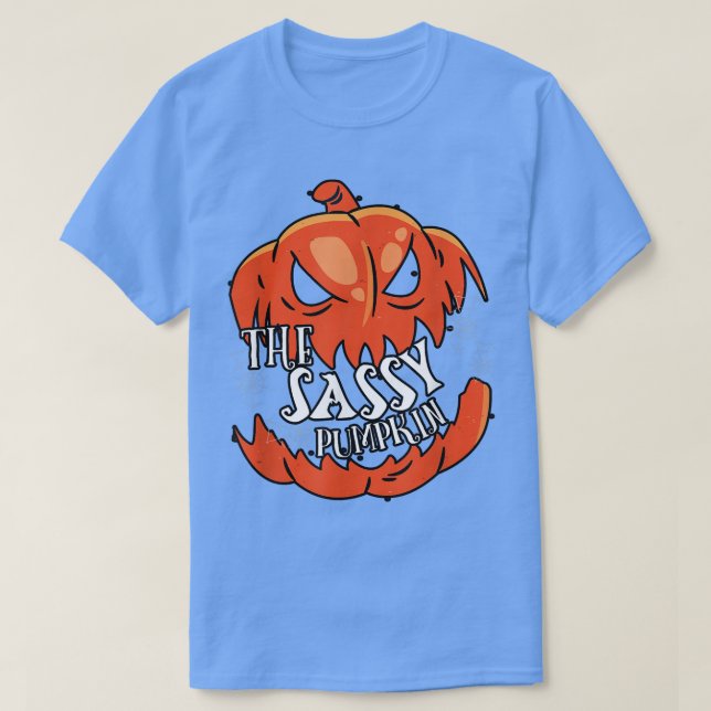 Sassy Pumpkin Matching Family Group Halloween Part T-Shirt (Design Front)