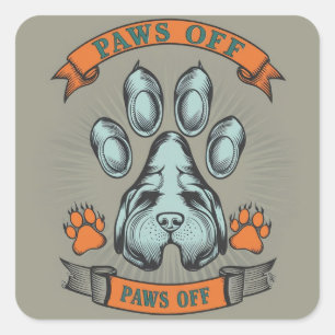 Sassy Pup Warning Square Sticker