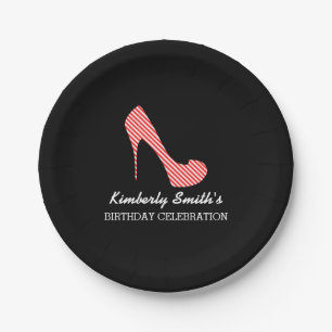 Sassy Red Stiletto High Heel Paper Plate