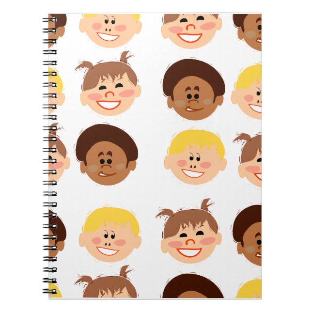 Sassy Retro Kiddie Cartoon Spiral Notebook (Front)