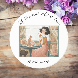 Sassy Sandstone Coaster For Tea Lovers