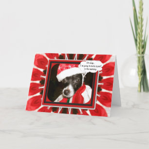 Sassy Santa Dog Holiday Card