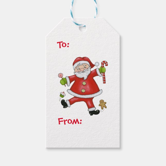 Sassy Santa Gift Tags (Front)