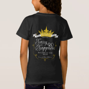 SASSY SAPPHIRES: Official 17-18 Logo on Black T-Shirt