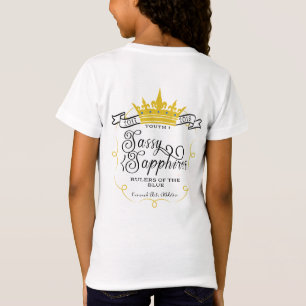 SASSY SAPPHIRES: Official 17-18 Logo on White T-Shirt