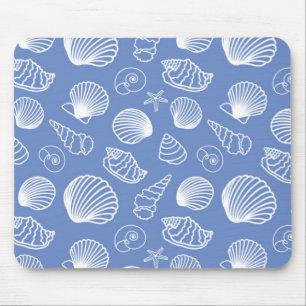 Sassy Seashell Pattern Mouse Pad