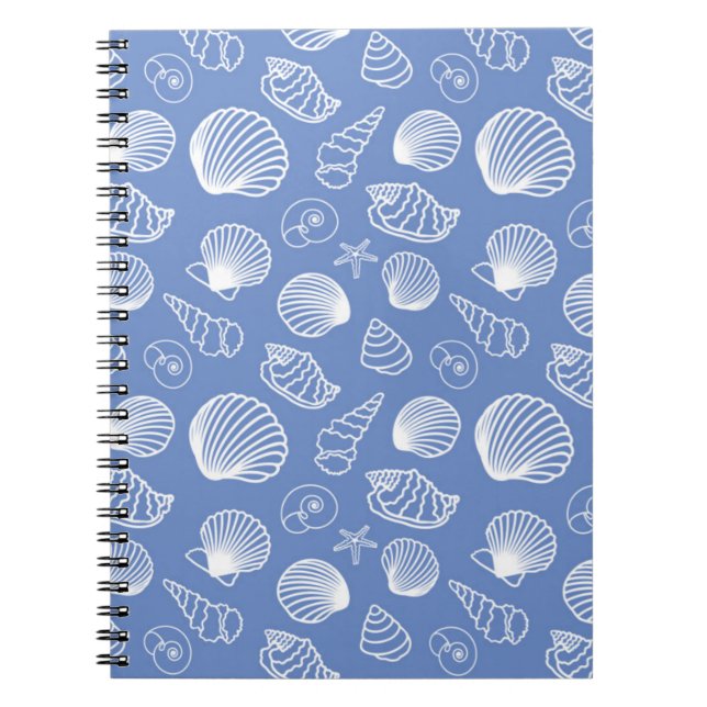 Sassy Seashell Pattern Spiral Notebook (Front)