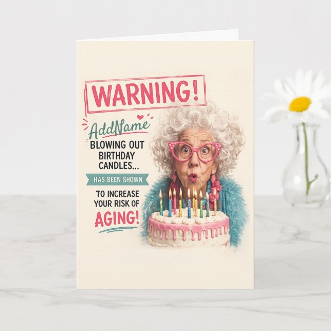 Sassy Senior Birthday - Add Name Card (Small Plant)