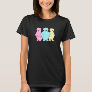 Sassy Silkie Chickens Three Pastel Colours T-Shirt