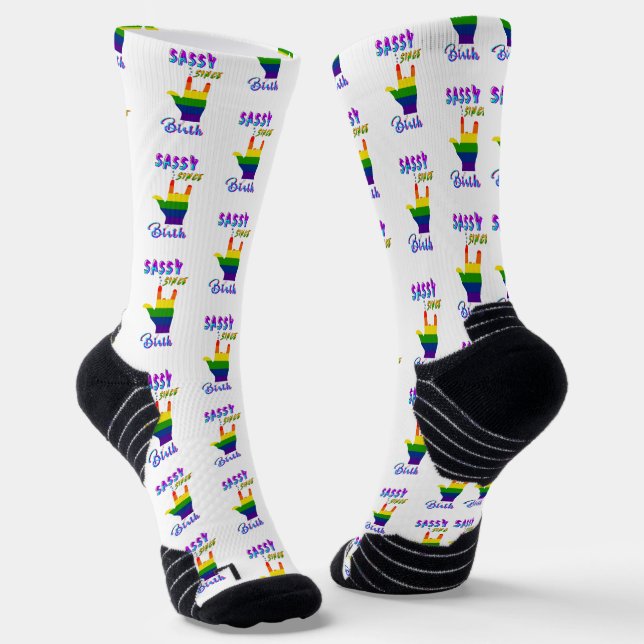 Sassy Since Birth Socks (Angled)