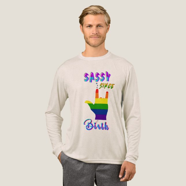 Sassy Since Birth Tri-Blend Shirt (Full Front)