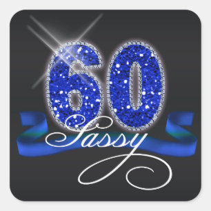 Sassy Sixty Sparkle ID191 Square Sticker
