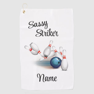 Sassy Strike Personalised Bowling Towel