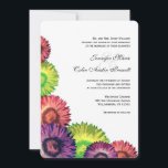 Sassy Summer Flowers Modern Wedding Invitation<br><div class="desc">This bright,  modern wedding invitation features whimsical,  modern,  yet elegant flowers.  We can customise the flower colours to match your wedding theme at no additional cost; just contact us at modernmatrimony@gmail.com.</div>