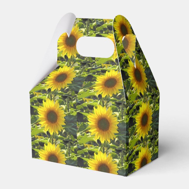 Sassy Sunflowers Favour Box (Front Side)
