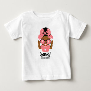 Sassy Toddler Girl Shirt with Afro & Shades