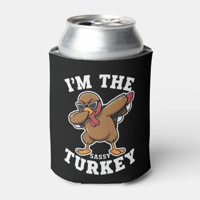 Sassy Turkey Matching Family Thanksgiving Party  Can Cooler (Can Front)