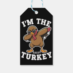 Sassy Turkey Matching Family Thanksgiving Party Gift Tags