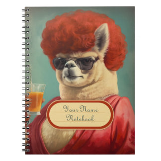 Sassy Vintage Funny Llama Spiral Notebook