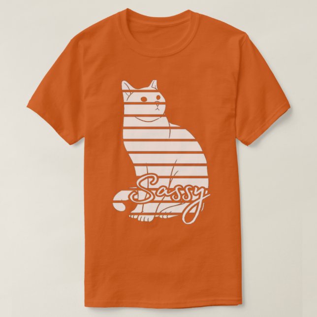 Sassy White Cat T-Shirt (Design Front)