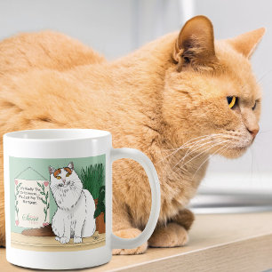 Sassy White Orange Sweet Cat Kitty Home Humour Coffee Mug