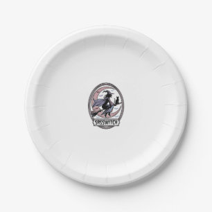 Sassy Witch Shirt Vintage Halloween Art_1 Paper Plate