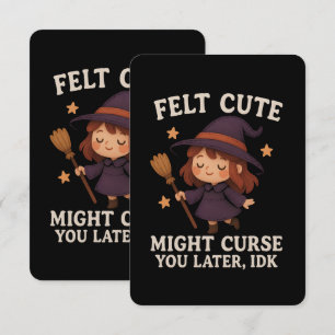 Sassy Witch Thank You Card - FeFlat Thank You Card