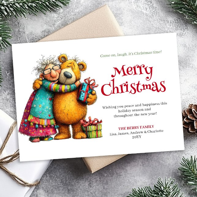 Sassy Xmas Woman Personalized Digital Greeting Holiday Card (Sassy Xmas Woman Personalized Digital Greeting)