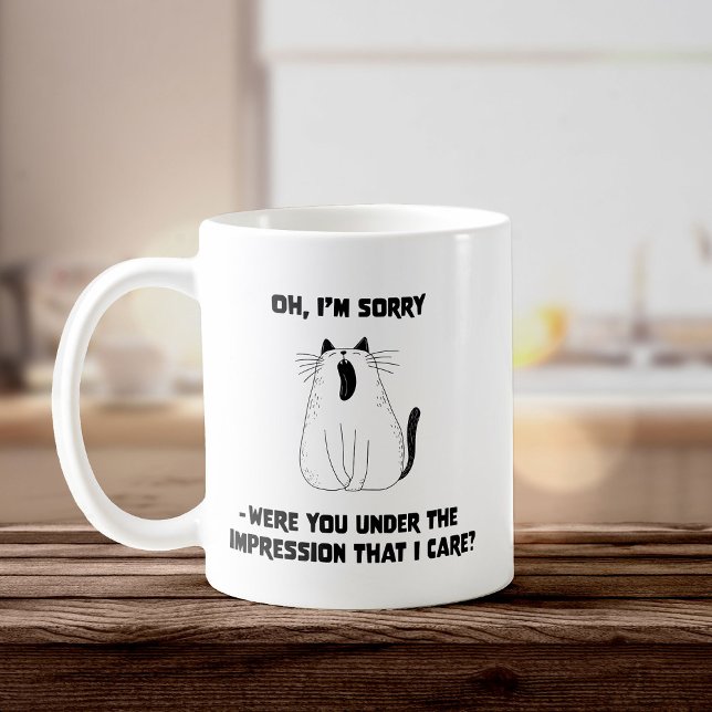 Sassy Yawning Cat Attitude Sarcastic Funny Humour  Coffee Mug (Creator Uploaded)