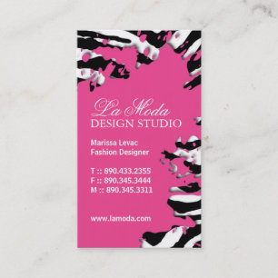 Sassy Zebra Print  Business Card