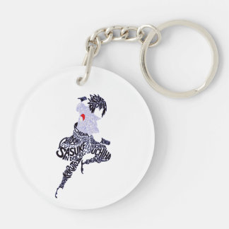 Sasuke Anime Typography Key Ring