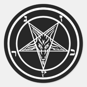 Satan Baphomet Classic Round Sticker