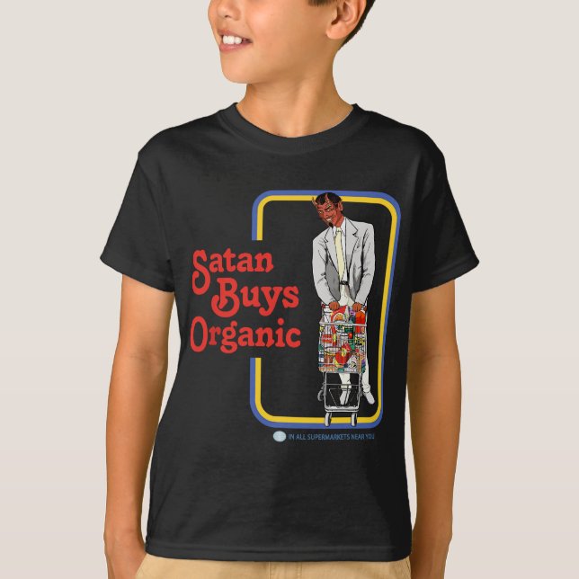 Satan Buys Organic T-Shirt (Front)