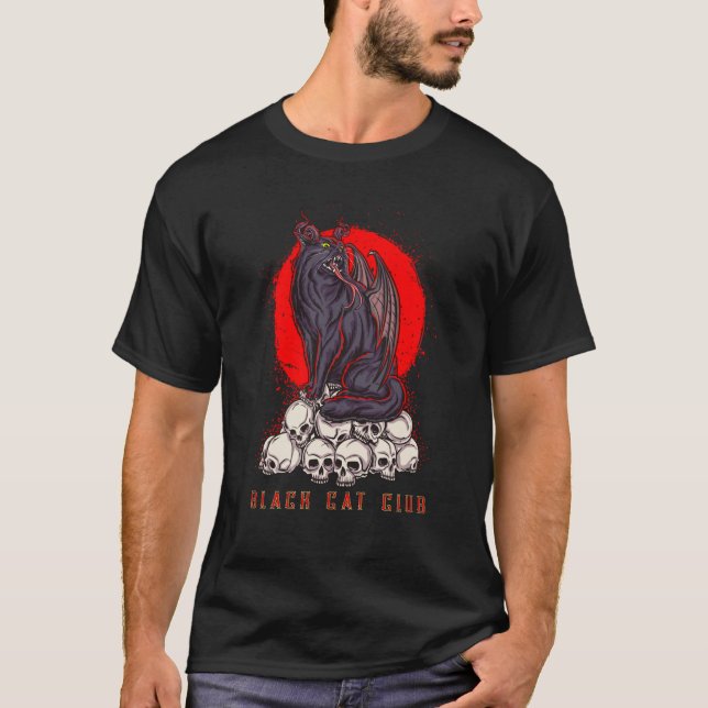 Satan Cat Satanic Demonic Devil Kitten 666 Cat Occ T-Shirt (Front)