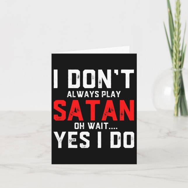 Satan Costume Devil Halloween Costume Satan  Card (Front)