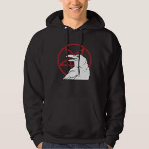 Satan Devil Gothic Demon Pentagram Satanic Raven W Hoodie