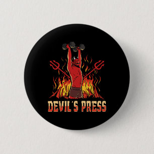 Satan Devil's Press Bodybuilding  6 Cm Round Badge