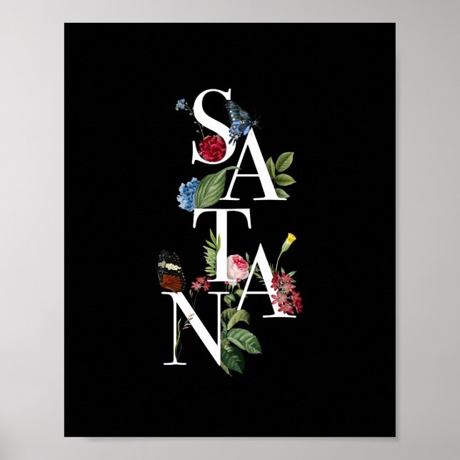 Satan - Flowers Poster (Front)