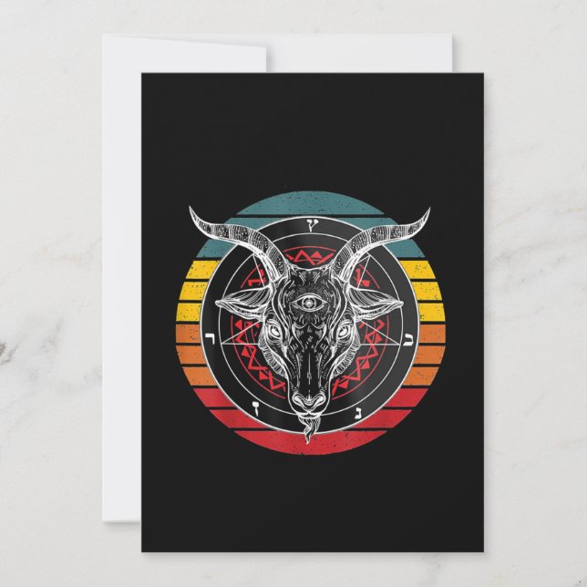 Satan Goat, Goat Gift Save The Date (Front)