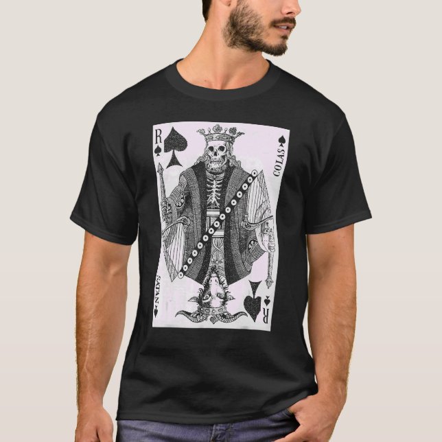 Satan Is King Skeleton  Halloween Costume T-Shirt (Front)