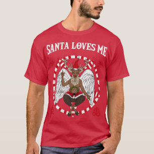 Satan Loves Me Baphomet 5 T-Shirt
