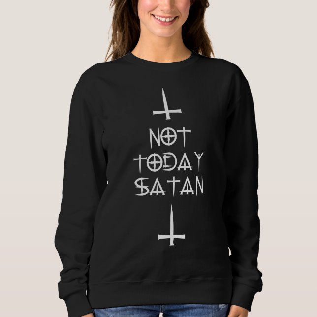 Satan Lucifer Occult Aesthetic Grunge Gothic Paste Sweatshirt (Front)