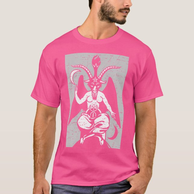 Satan Satanic Occult Devil Baphomet Goat T-Shirt (Front)